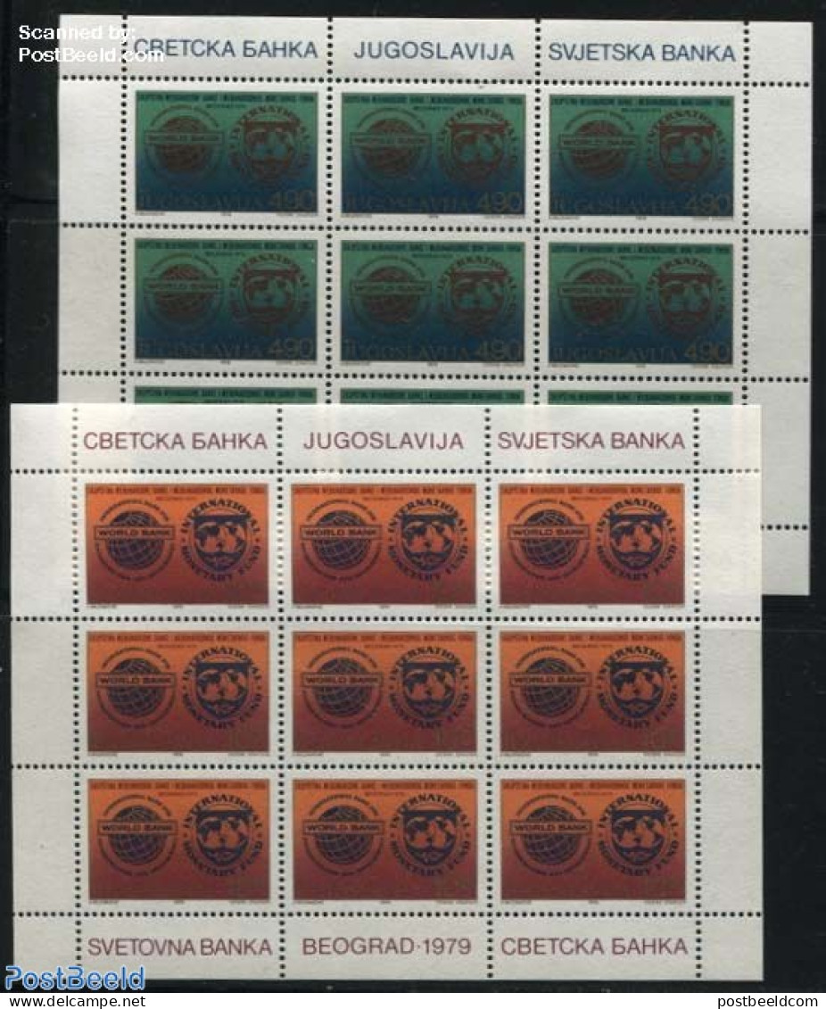 Yugoslavia 1979 Worldbank 2 M/ss, Mint NH, Various - Banking And Insurance - Unused Stamps