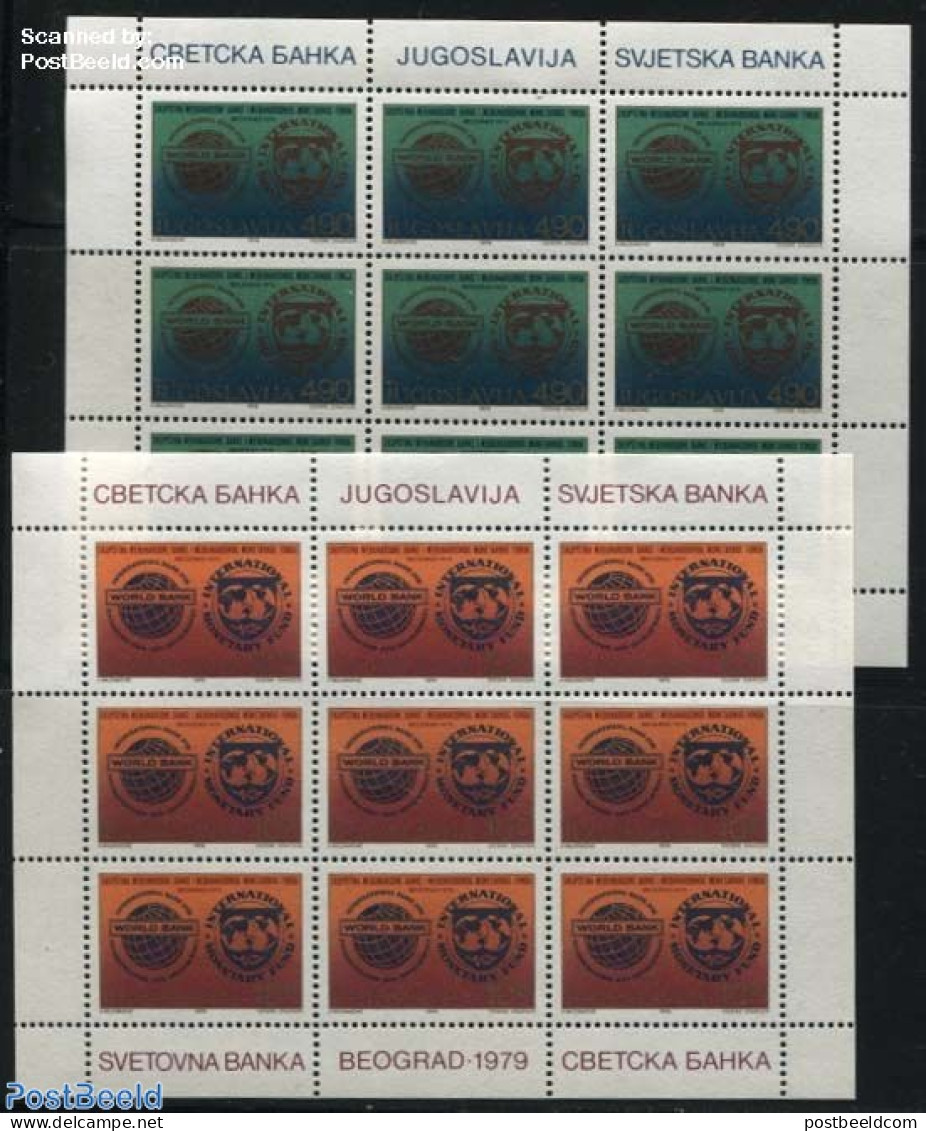 Yugoslavia 1979 Worldbank 2 M/ss, Mint NH, Various - Banking And Insurance - Nuevos