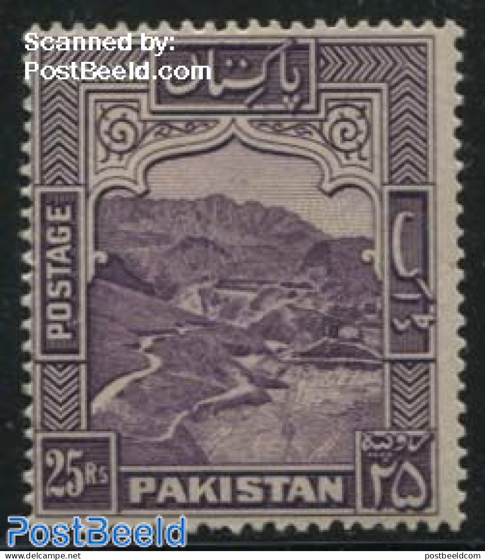 Pakistan 1948 25R, Perf. 14:13.5, Stamp Out Of Set, Mint NH - Pakistán
