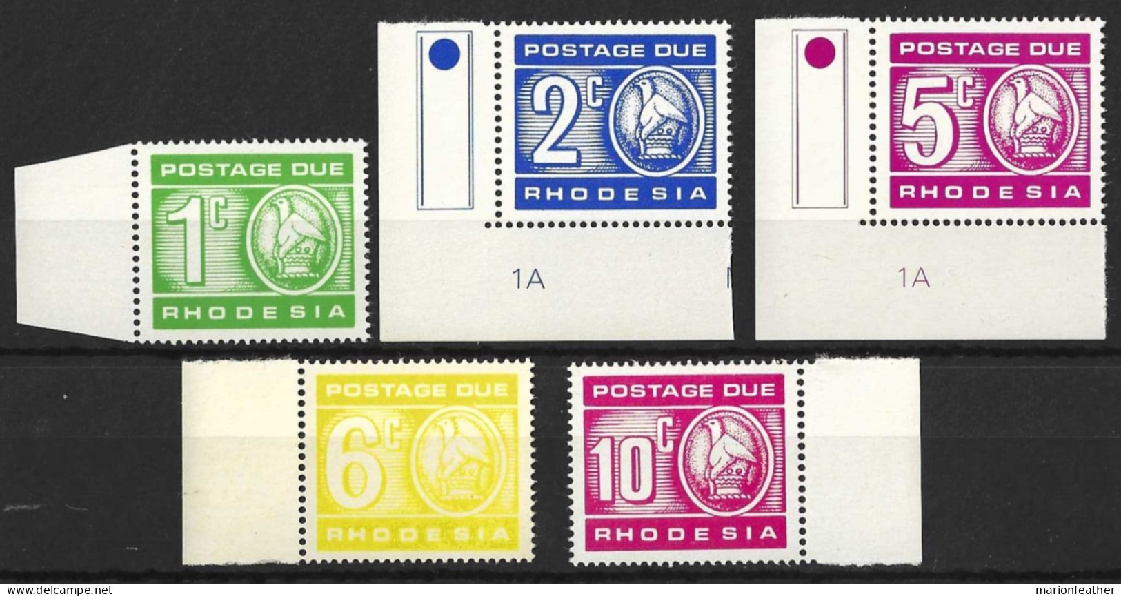 RHODESIA....QUEEN ELIZABETH II...(1952-22..)......" 1970.."...POSTAGE - DUE....INC 2 WITH TRAFFIC LIGHTS....MNH... - Rhodesia (1964-1980)