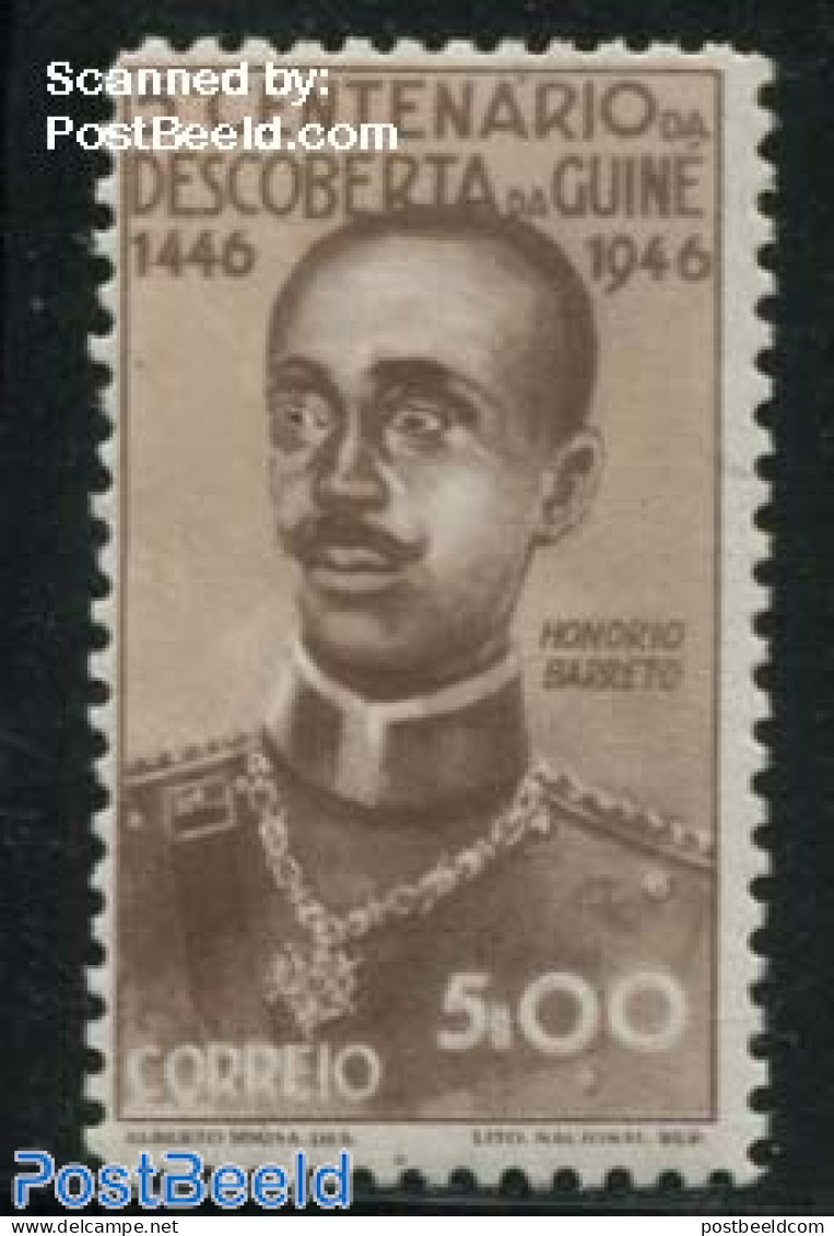 Portugese Guinea 1946 5.00, Stamp Out Of Set, Mint NH, History - Politicians - Guinea Portoghese