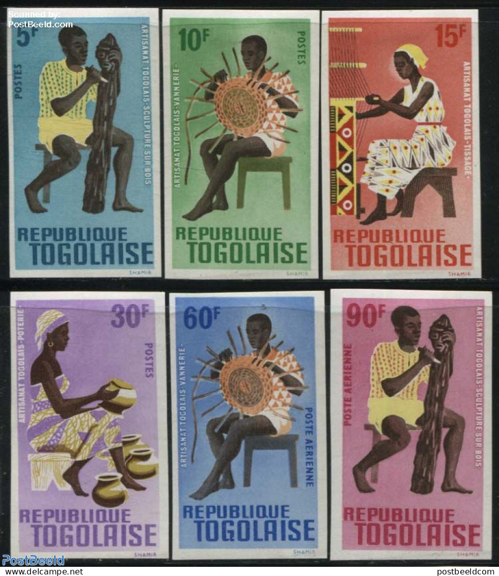 Togo 1966 Handicrafts 6v, Imperforated, Unused (hinged), Art - Handicrafts - Togo (1960-...)