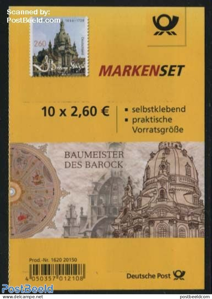 Germany, Federal Republic 2016 George Baehr S-a Booklet, Mint NH, Religion - Churches, Temples, Mosques, Synagogues - .. - Ungebraucht