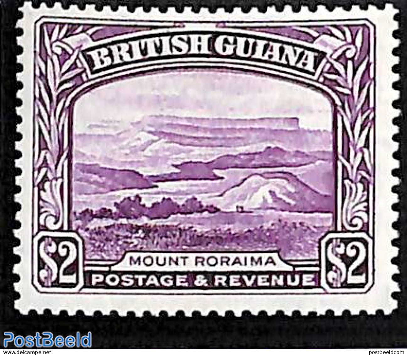 Guyana 1938 2$, Perf. 14:13, Stamp Out Of Set, Mint NH, Sport - Mountains & Mountain Climbing - Bergsteigen