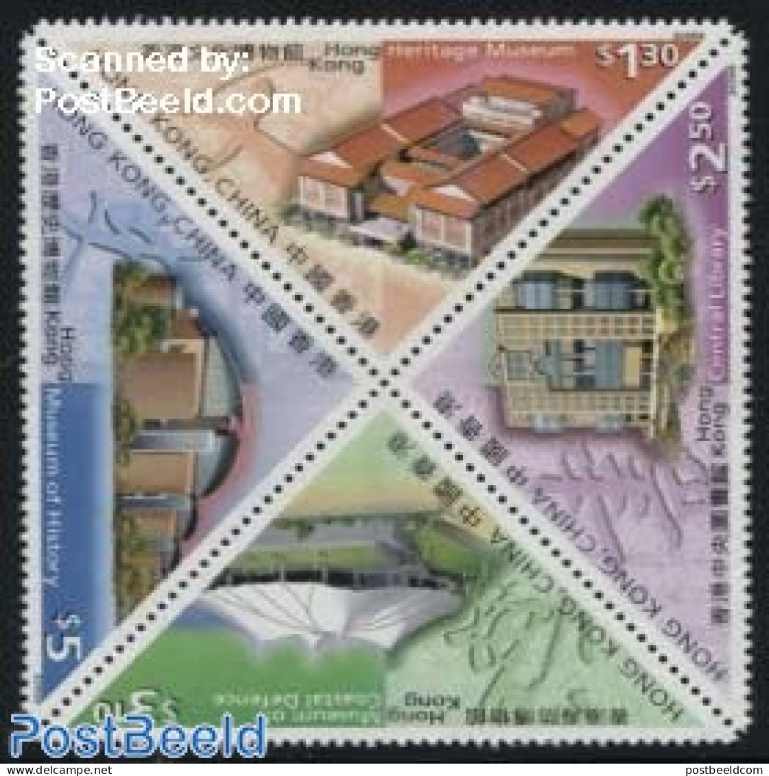 Hong Kong 2000 Museums, Libraries 4v, Block Of 4 [+], Mint NH, Art - Libraries - Museums - Nuovi