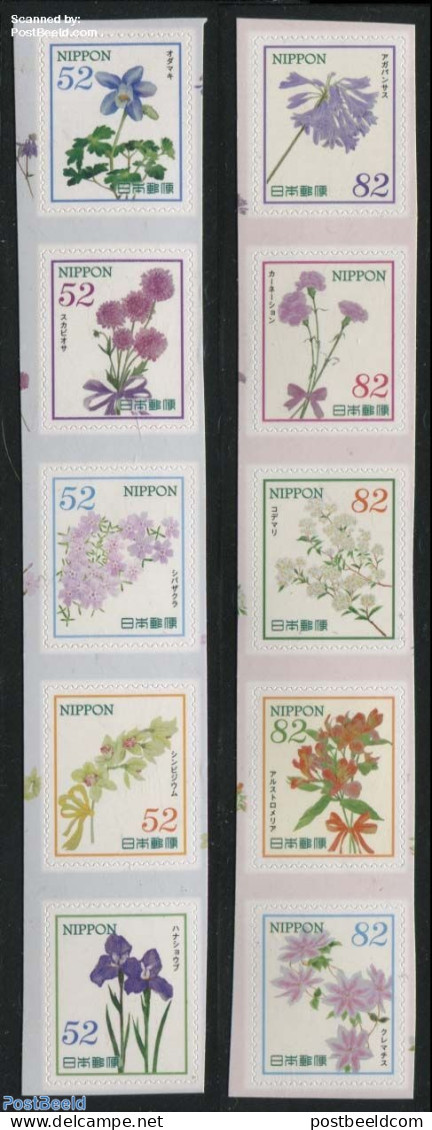Japan 2016 Omotenashi Flowers No.5 5v S-a, Mint NH, Nature - Flowers & Plants - Nuovi