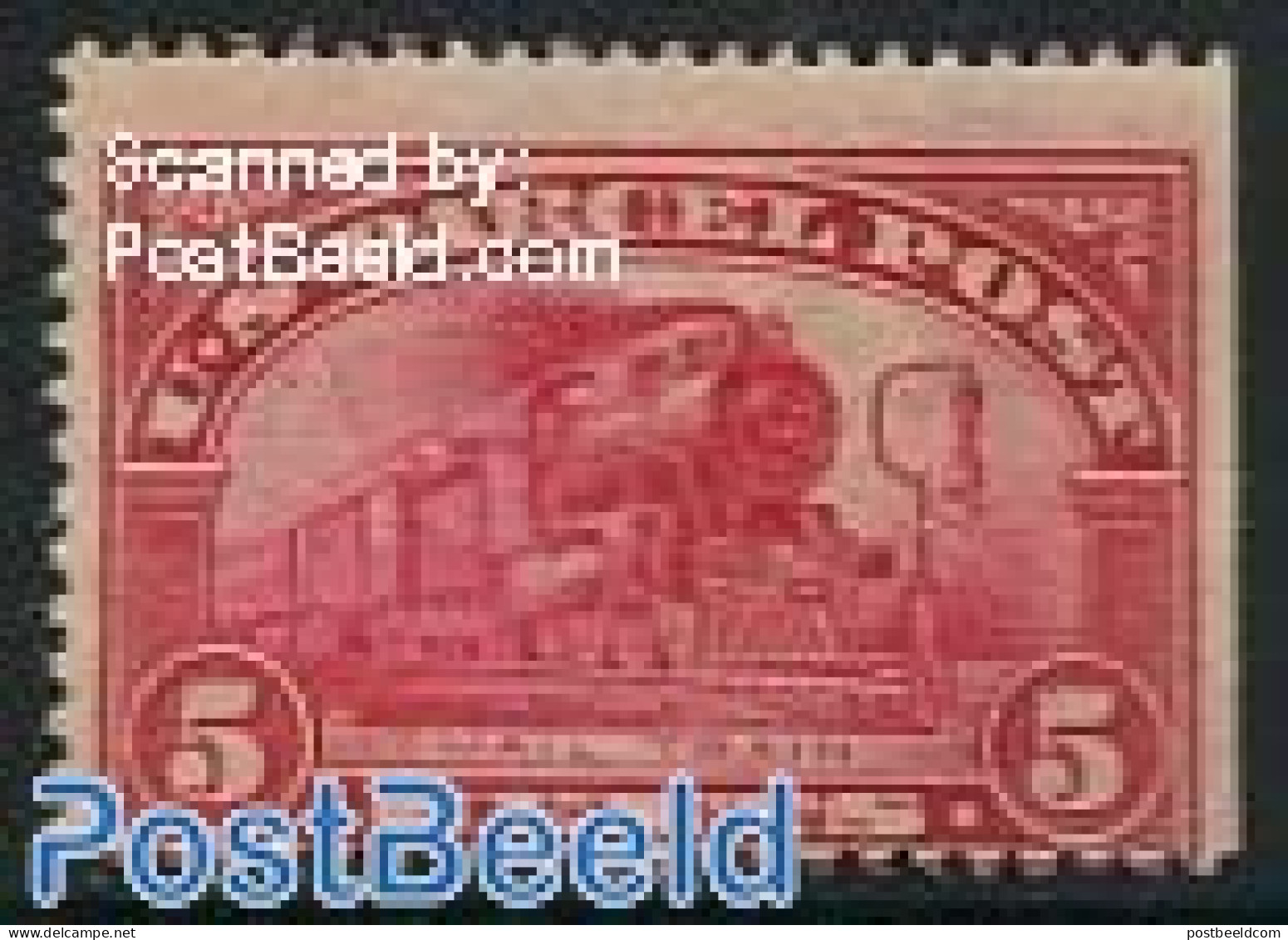 United States Of America 1912 5c, Stamp Out Of Set, Unused (hinged), Transport - Railways - Nuevos