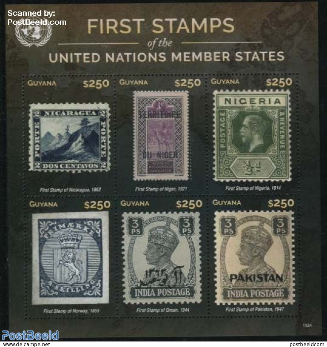 Guyana 2015 First Stamps, N-P 6v M/s, Mint NH, History - Nature - Sport - Geology - Kings & Queens (Royalty) - United .. - Königshäuser, Adel