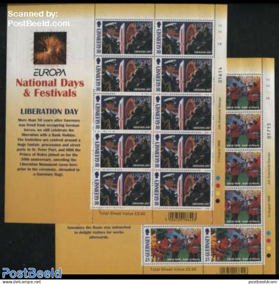 Guernsey 1998 Europa 2 M/ss, Mint NH, History - Various - Europa (cept) - World War II - Folklore - Guerre Mondiale (Seconde)