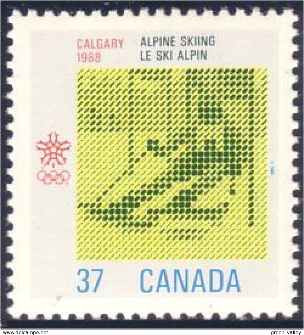 Canada Ski Slalom Calgary 88 MNH ** Neuf SC (C11-95a) - Unused Stamps