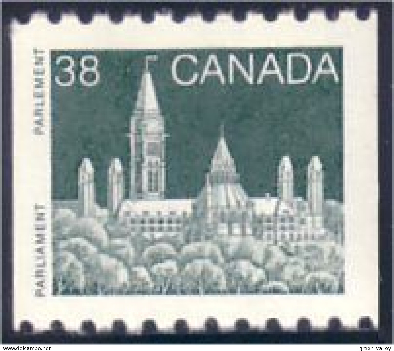Canada Parlement 38c Roulette Coil Parliament MNH ** Neuf SC (C11-94Ab) - Nuovi