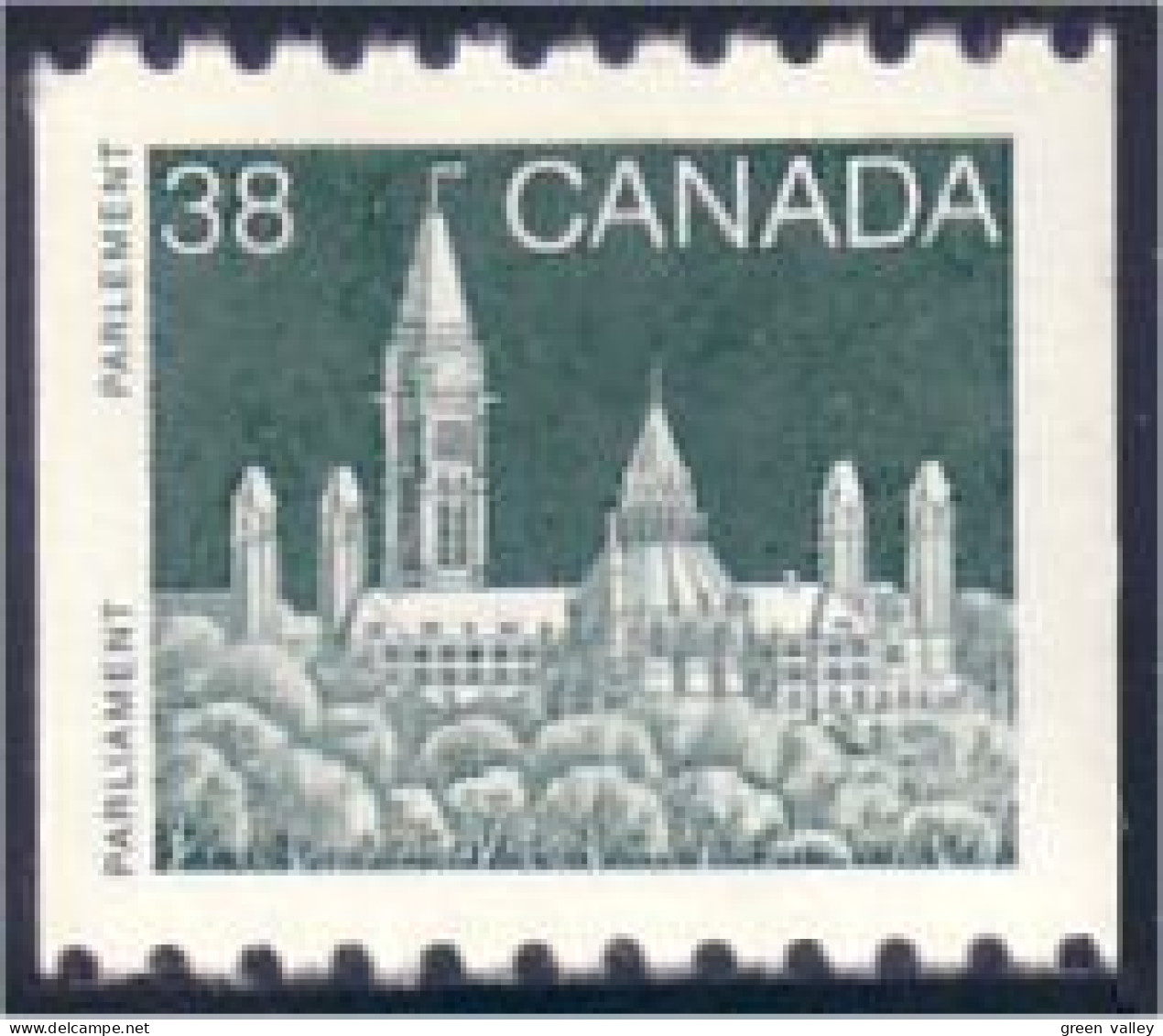 Canada Parlement 38c Roulette Coil Parliament MNH ** Neuf SC (C11-94Ab) - Neufs