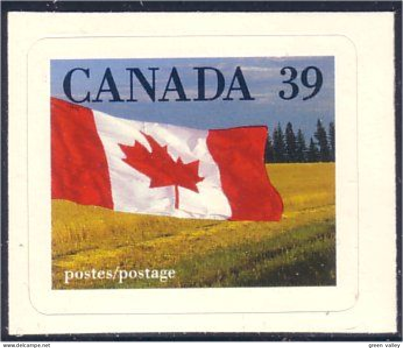 Canada Drapeau 39c Flag Adhesive MNH ** Neuf SC (C11-92a) - Unused Stamps