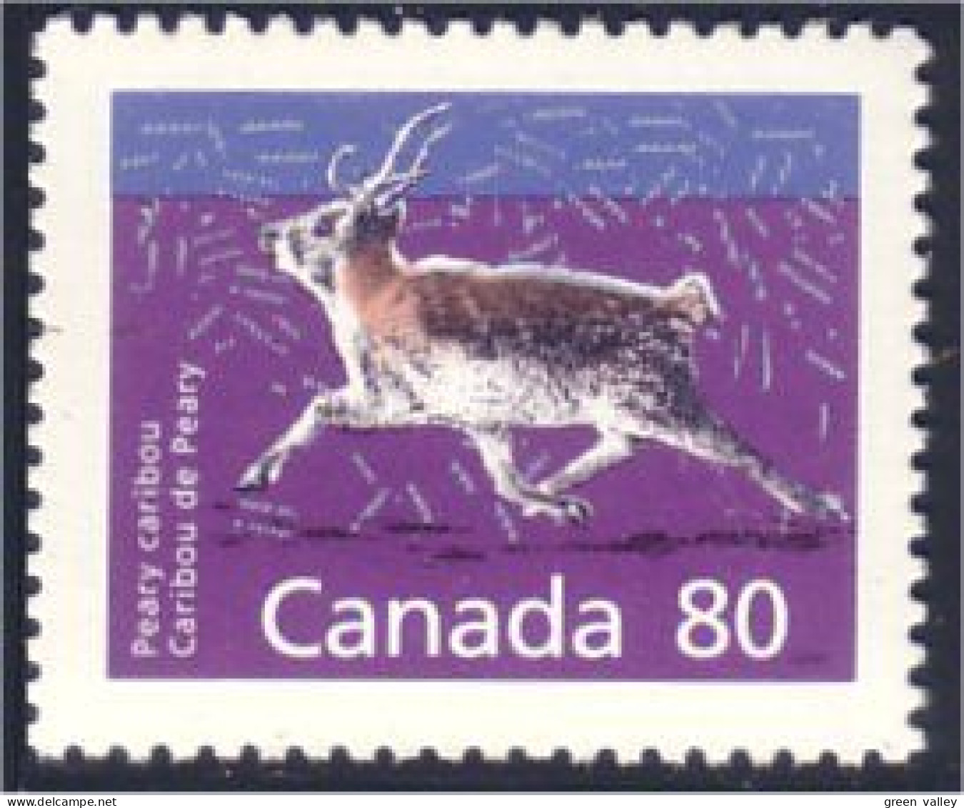 Canada Caribou Peary Perf 12.5 X 13 MNH ** Neuf SC (C11-80ad) - Abarten Und Kuriositäten