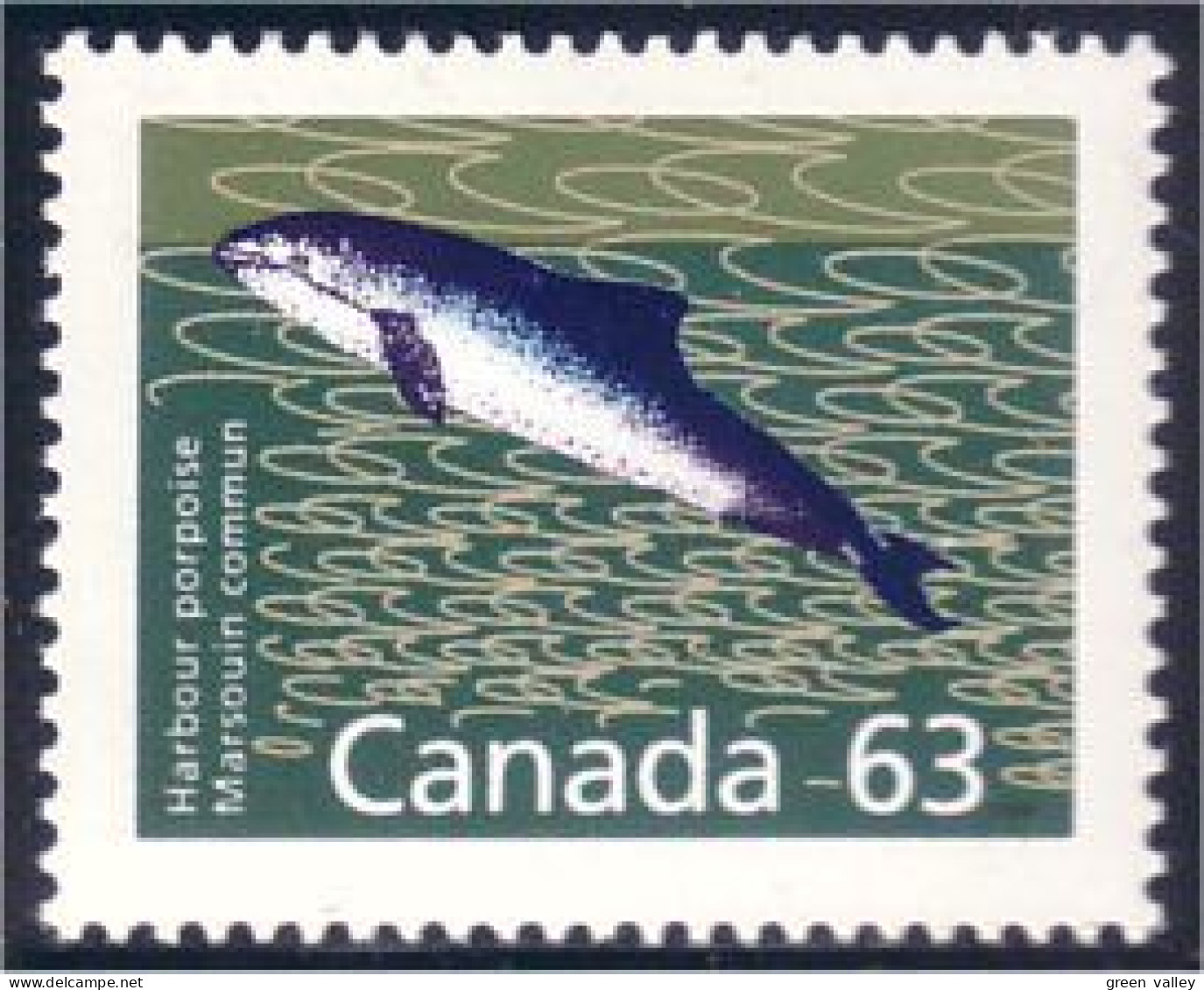Canada Marsouin Porpoise Dauphin Perf 14.4 X 13.8 MNH ** Neuf SC (C11-76a) - Unused Stamps
