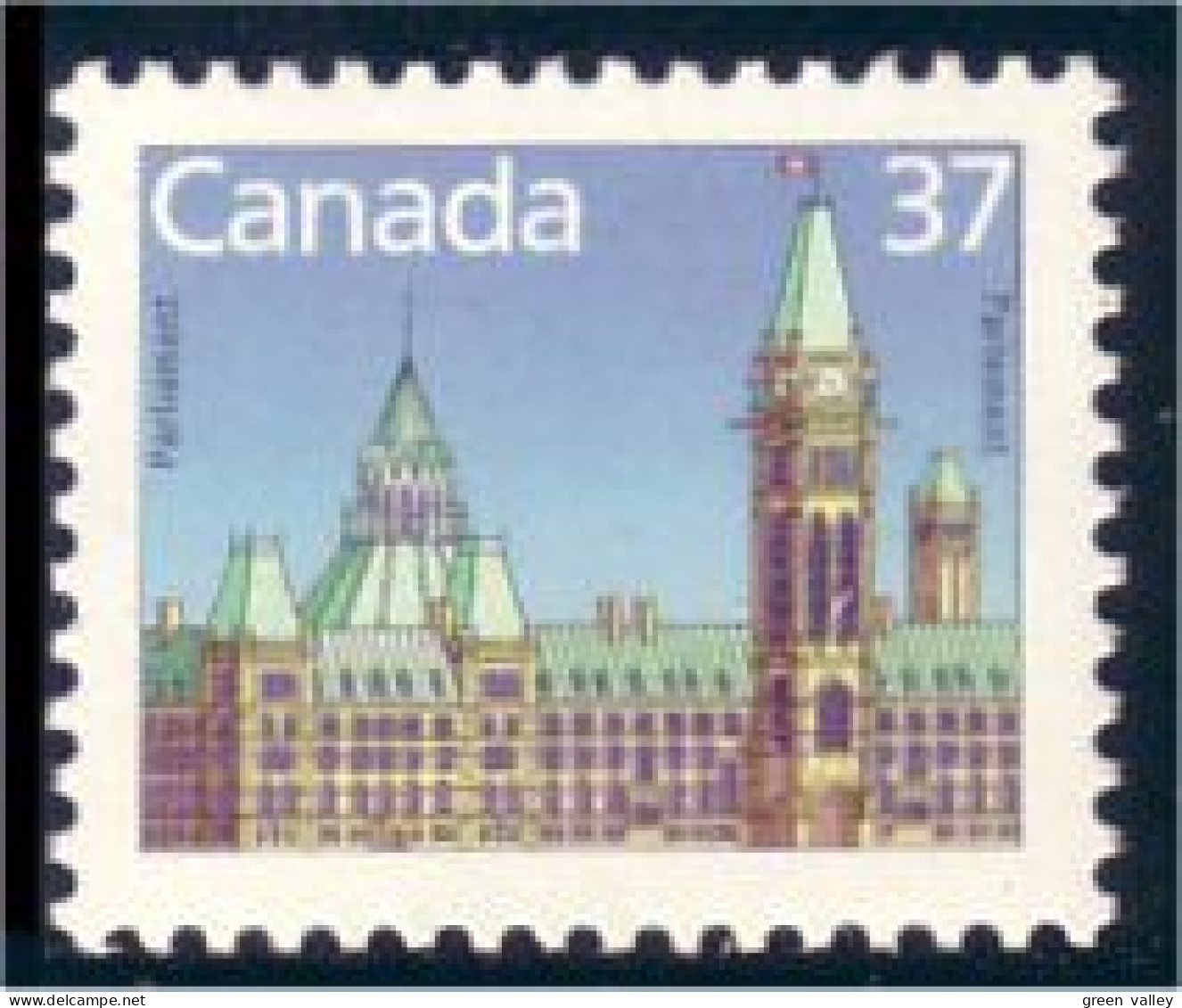 Canada Parlement 37c Parliament 13x14 Roland MNH ** Neuf SC (C11-63bs) - Unused Stamps