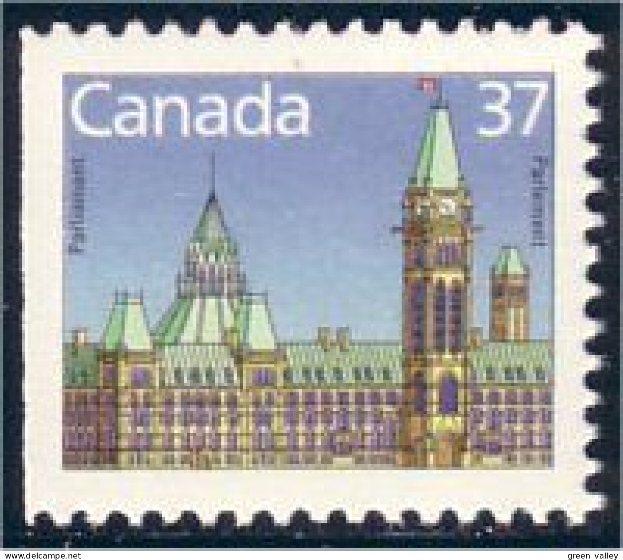 Canada Parlement 37c Parliament 13x14 Harrison MNH ** Neuf SC (C11-63cg) - Neufs