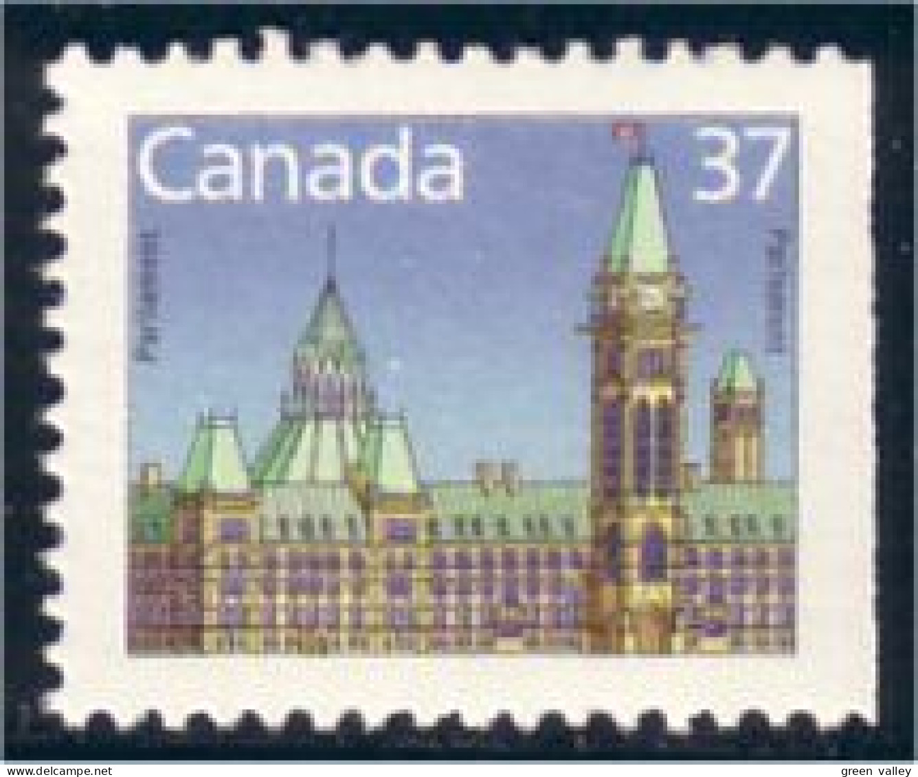 Canada Parlement 37c Parliament 13x14 Harrison MNH ** Neuf SC (C11-63cd) - Neufs