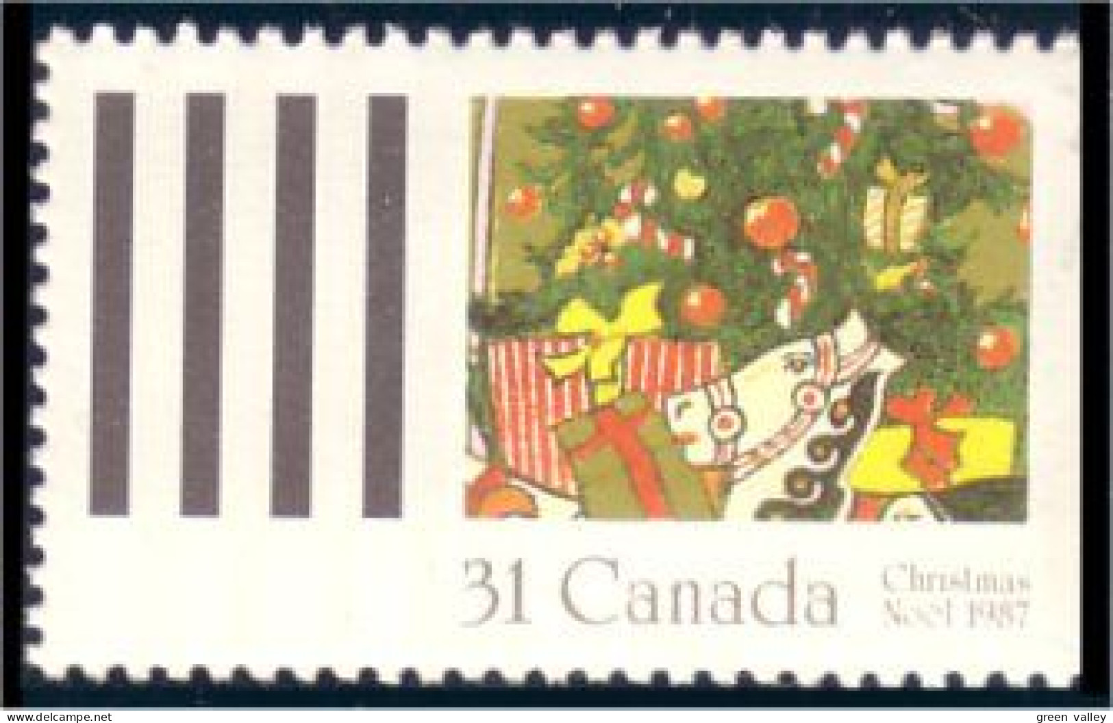 Canada Noel Christmas 1987 Gifts Cadeaux Right Droite MNH ** Neuf SC (C11-51da) - Unused Stamps
