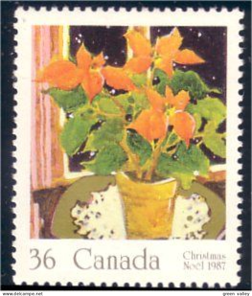 Canada Noel Christmas 1987 Poinsettia MNH ** Neuf SC (C11-48a) - Ongebruikt