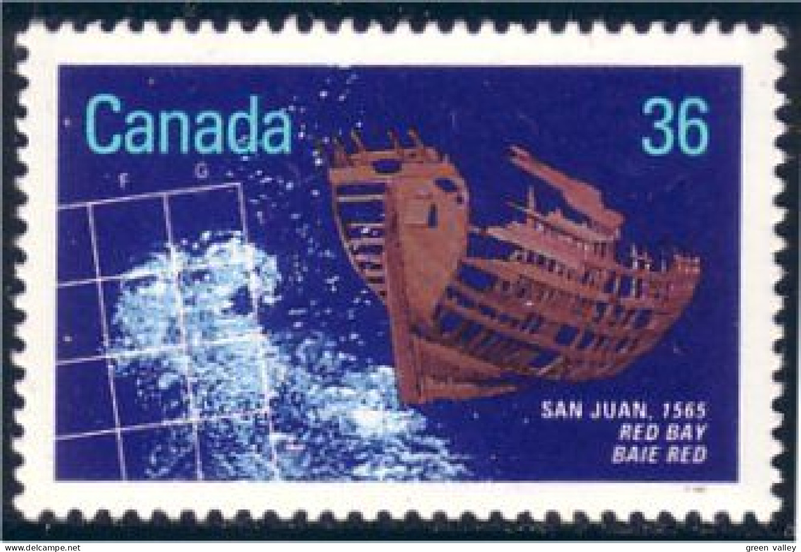 Canada Naufrage San Juan 1565 Shipwreck MNH ** Neuf SC (C11-42a) - Nuovi