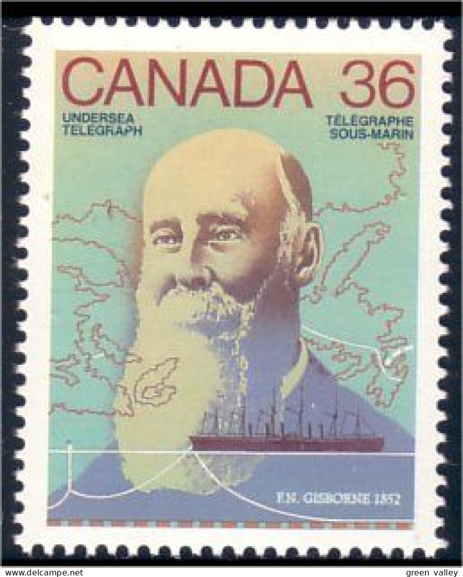 Canada Gisborne Undersea Cable Sous-marin Bateau Boat Ship MNH ** Neuf SC (C11-38c) - Boten