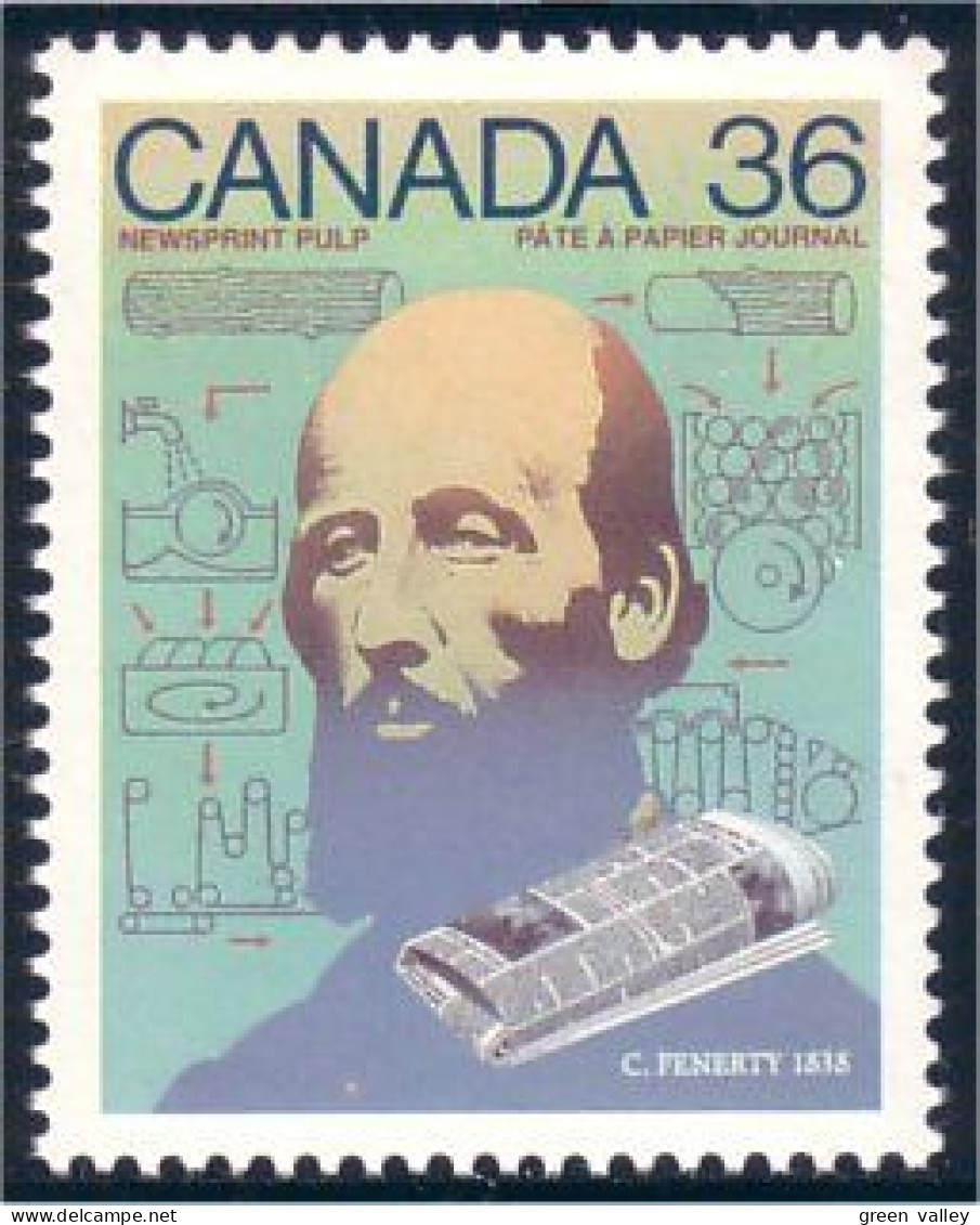 Canada Fenerty Newsprint Journal MNH ** Neuf SC (C11-36b) - Bomen