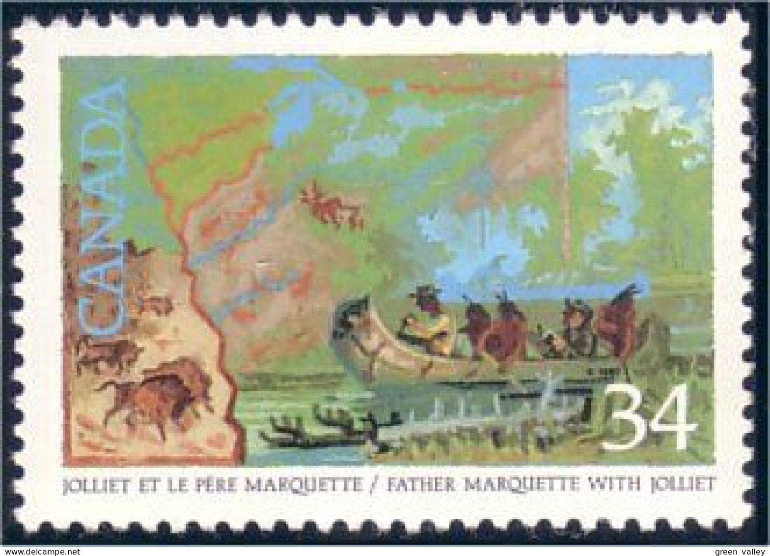 Canada Marquette Jolliet Explorer MNH ** Neuf SC (C11-28c) - Indiani D'America