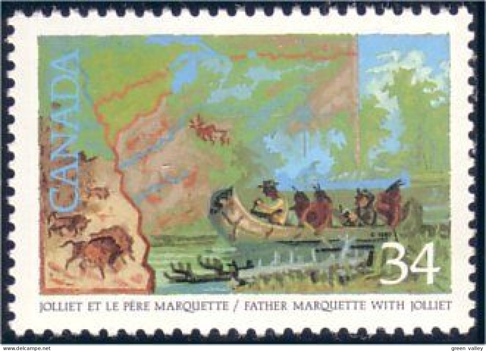 Canada Marquette Jolliet Explorer MNH ** Neuf SC (C11-28a) - Unused Stamps