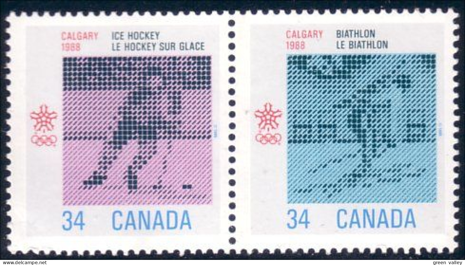 Canada Hockey Biathlon Calgary 88 MNH ** Neuf SC (C11-12aa) - Ungebraucht