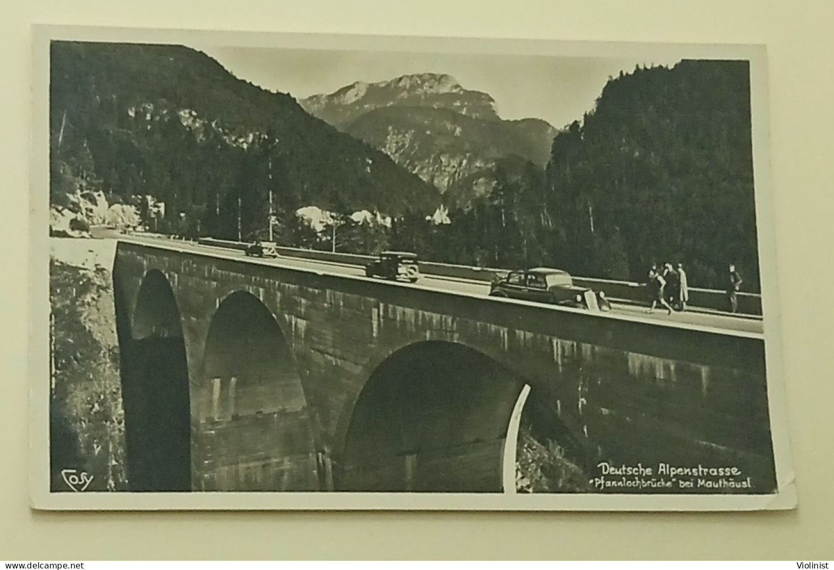 Germany-Deutsche Alpenstrasse-"Pfannlochbrücke" Bei Mauthäusl-Postmark Bad Reichenhall 1937. - Bad Reichenhall