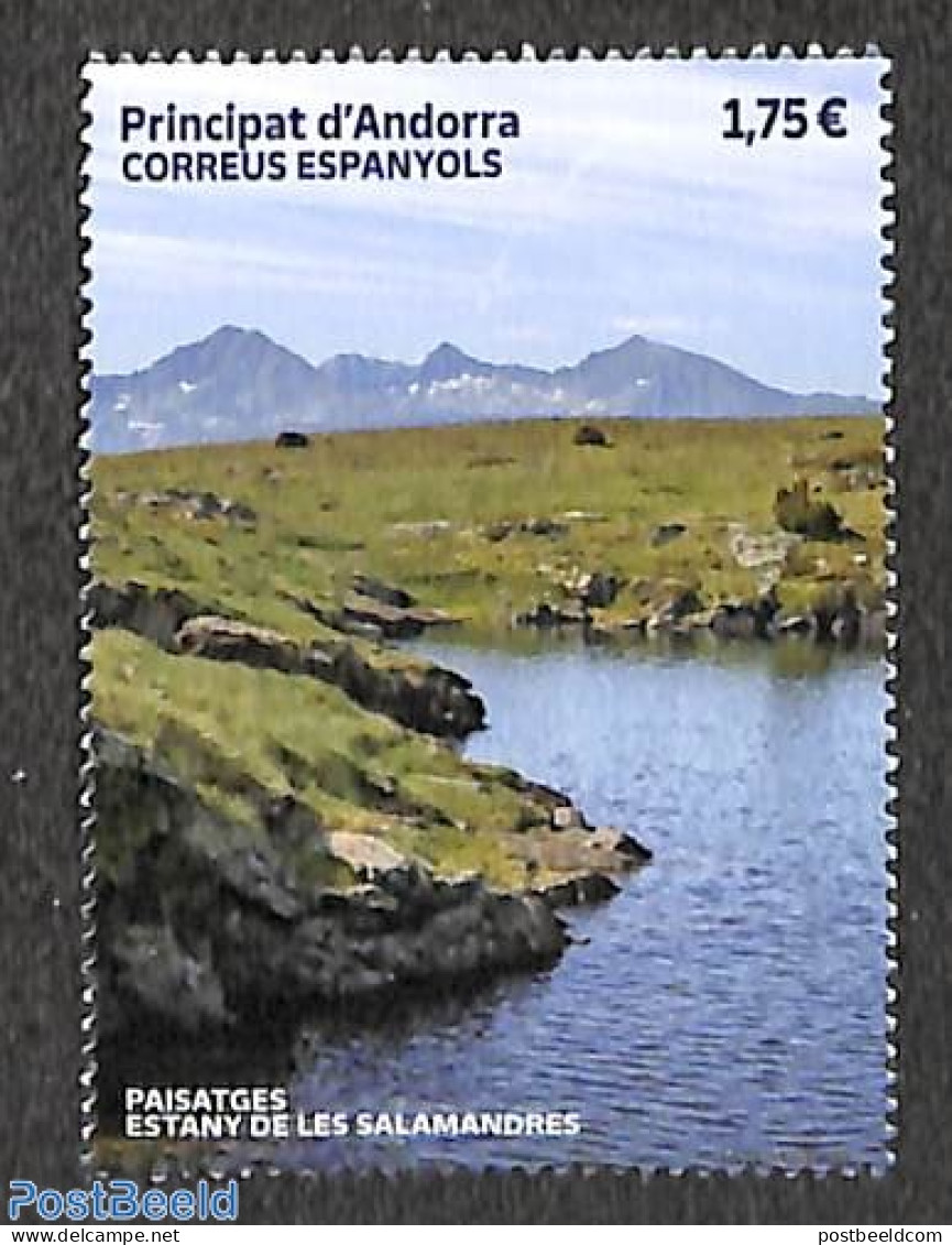 Andorra, Spanish Post 2022 Estany De Les Salamandres 1v, Mint NH - Ongebruikt