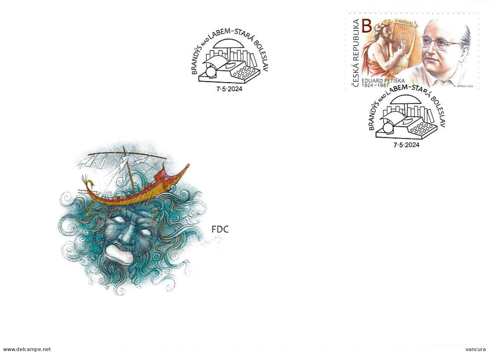 FDC 1261 Czech Republic E. Petiska 2024 - Mythologie