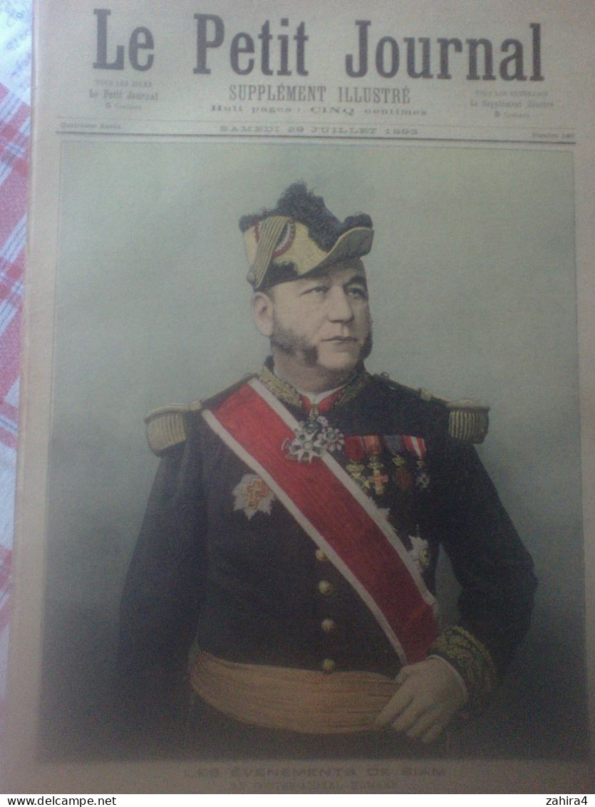 Petit Journal N140 Evenements De Siam Human Chef Division Naval Extrème-Orient Eléphant Armée Siamoise Partition Drucker - Zeitschriften - Vor 1900