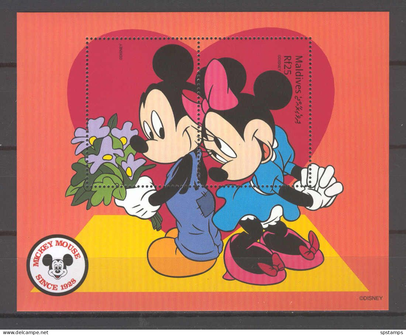 Disney Maldives 1999 Mickey - Minnie MS MNH - Disney
