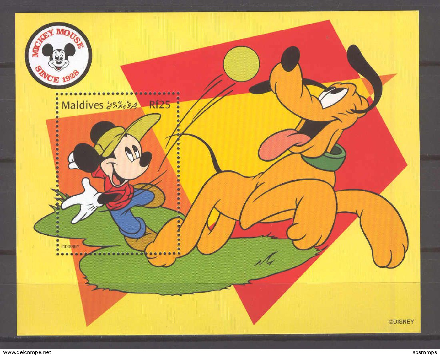 Disney Maldives 1999 Mickey - Pluto MS MNH - Disney