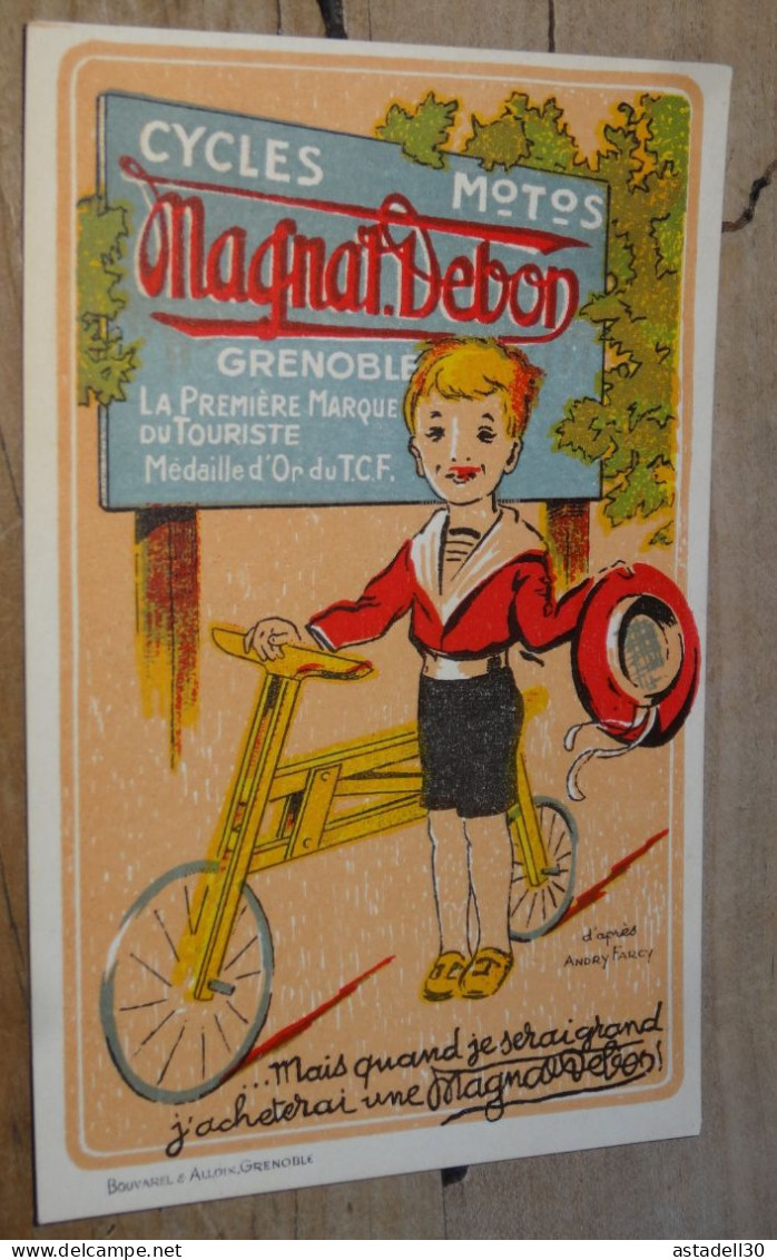 Carte Publicitaire, Cycles Magnat Debon A GRENOBLE Par Farcy ................ BF-18588 - Advertising