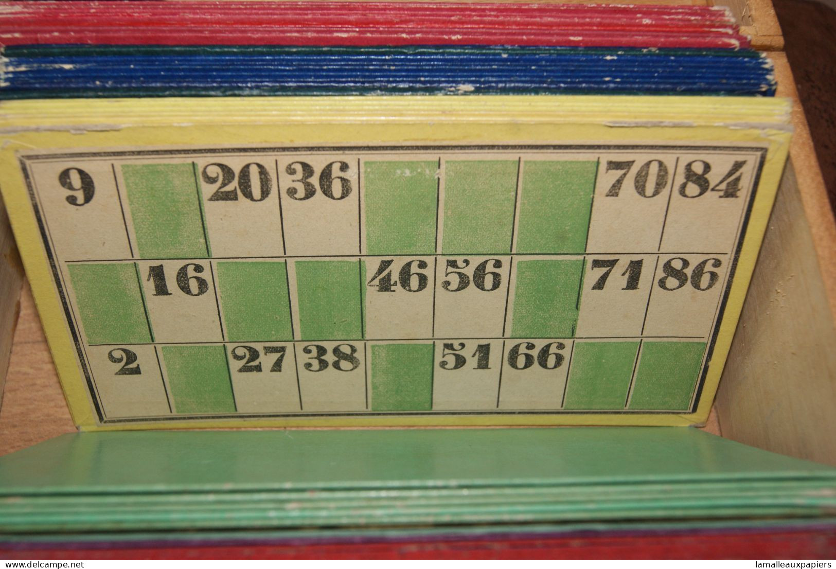 Jeu De Loto Ancien Dans Sa Boite En Bois - Andere & Zonder Classificatie