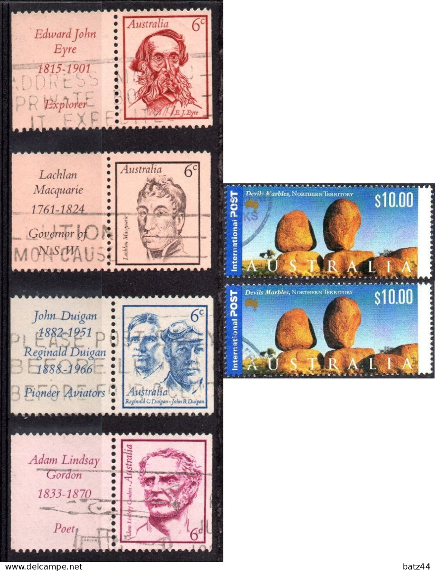 AUSTRALIE AUSTRALIA  Voir See 6 Scan Petit Lot Timbres Oblitérés Used Stamps Humour Oiseau Bird Bd - Used Stamps