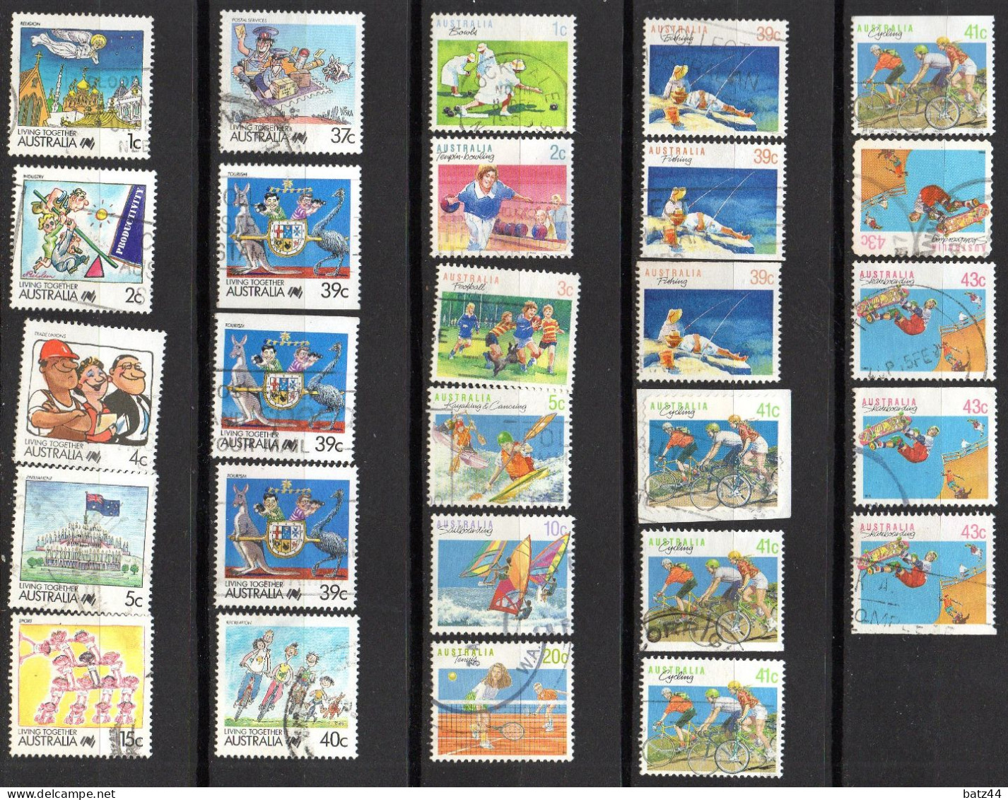 AUSTRALIE AUSTRALIA  Voir See 6 Scan Petit Lot Timbres Oblitérés Used Stamps Humour Oiseau Bird Bd - Used Stamps