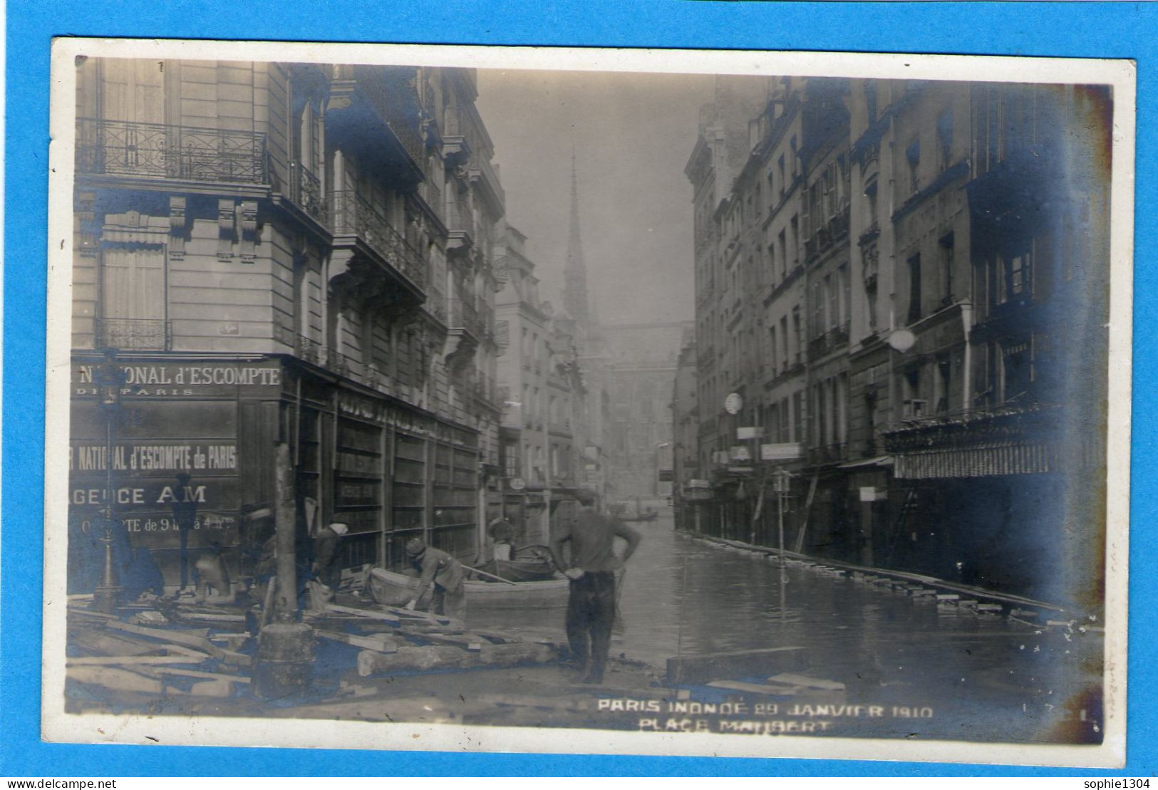 PARIS - Innondé 29 Janvier 1910- Place Maubert - Inondations De 1910