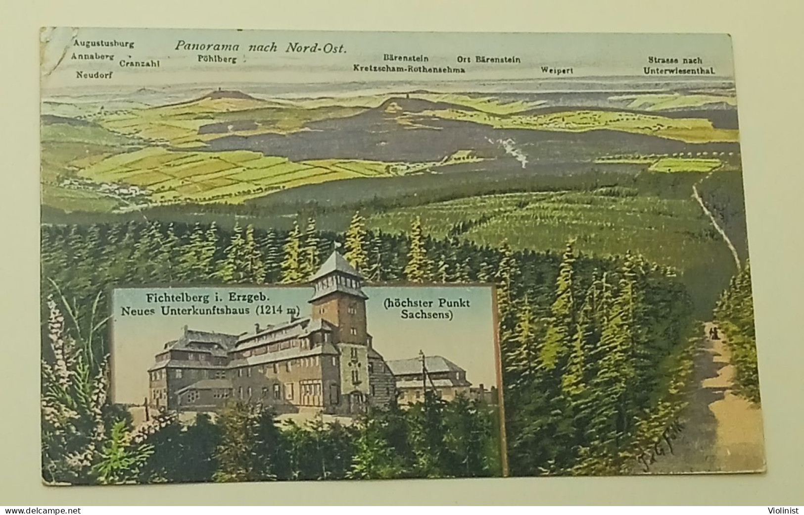 Germany-Fichtelberg I.Erzgeb.-postmark SIEGMAR 1924. - Oberwiesenthal