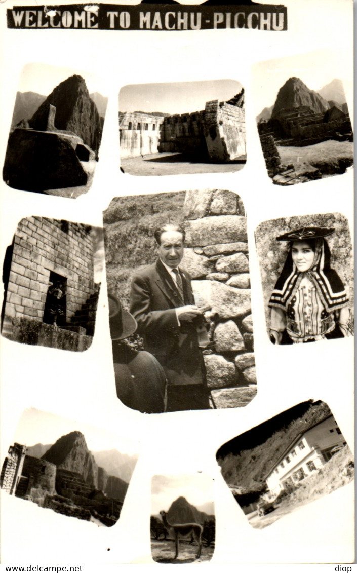 CP Carte Photo D&#039;&eacute;poque Photographie Vintage Machu Pichu Montage  - Non Classés