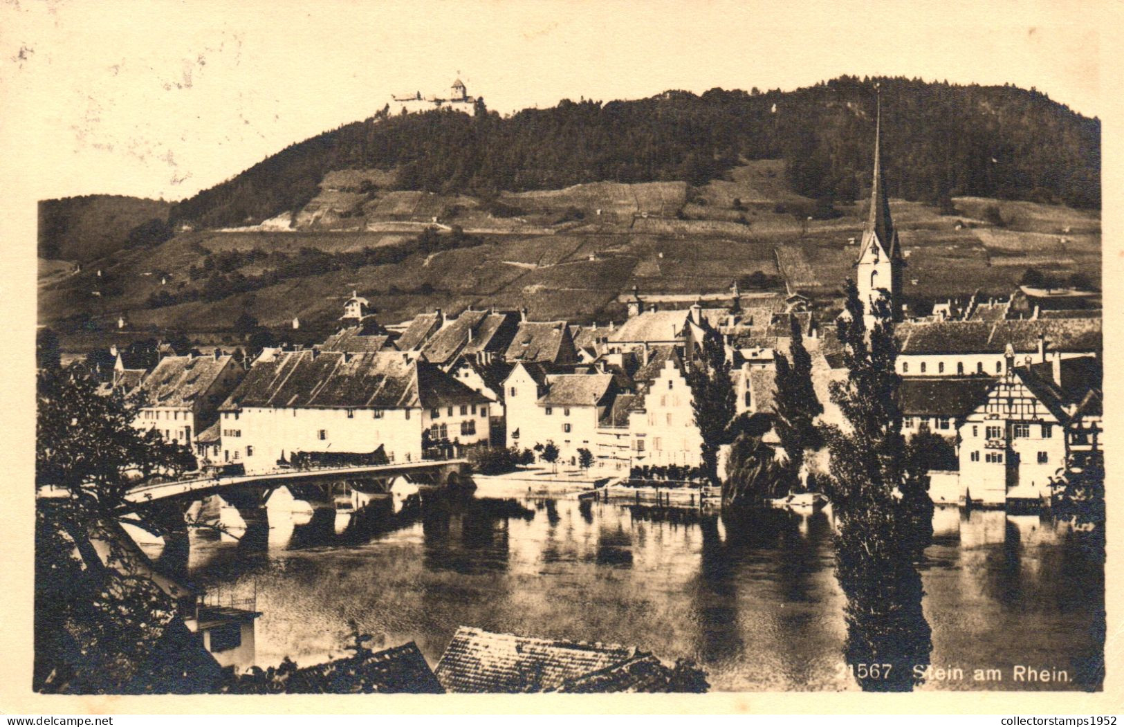 STEIN AM RHEIN, ARCHITECTURE, CHURCH, BRIDGE, SWITZERLAND, POSTCARD - Stein Am Rhein