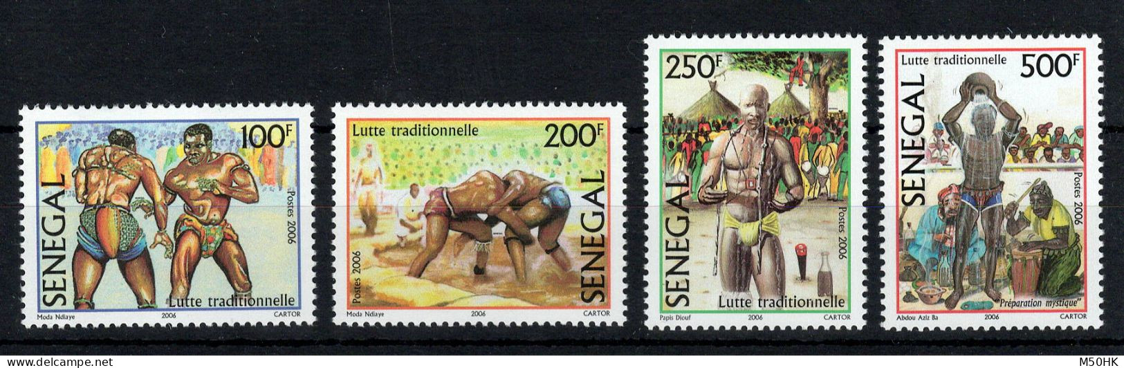 Sénégal - YV 1749 à 1752 N** MNH Luxe Complète , Lutte Traditionnelle , 2006 - Sénégal (1960-...)