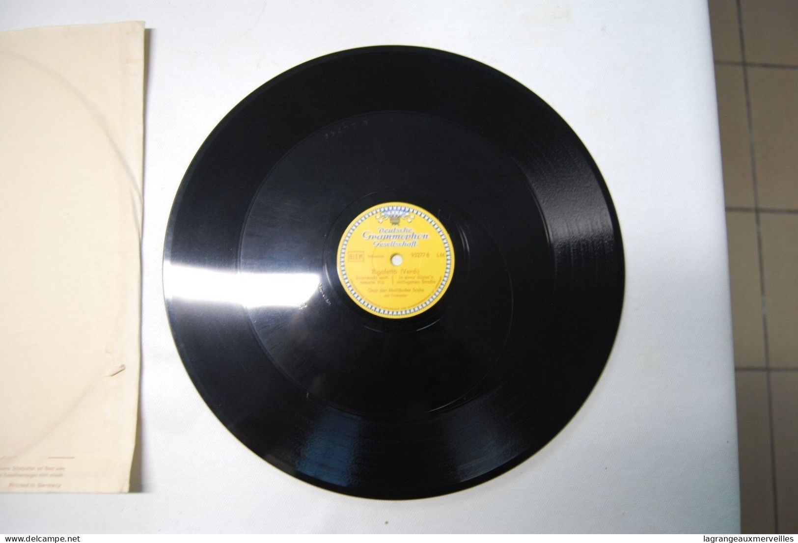 Di2 - Disque - Deutche Grammophone - Riggoletto - 78 Rpm - Schellackplatten