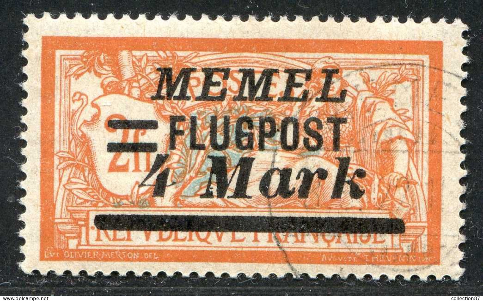 REF 090 > MEMEL < Yv PA N° 26 Ø < Oblitéré Dos Visible - Used Ø Air Mail - Used Stamps