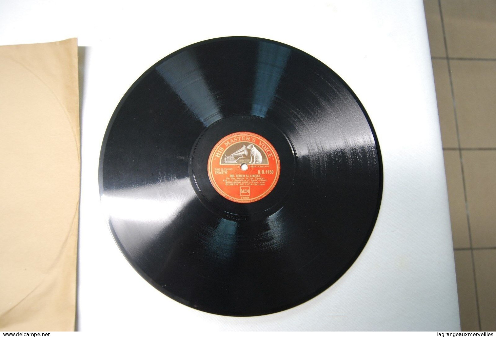Di2 - Disque - His Masters Voice - Grimaldo Prince - 78 T - Disques Pour Gramophone