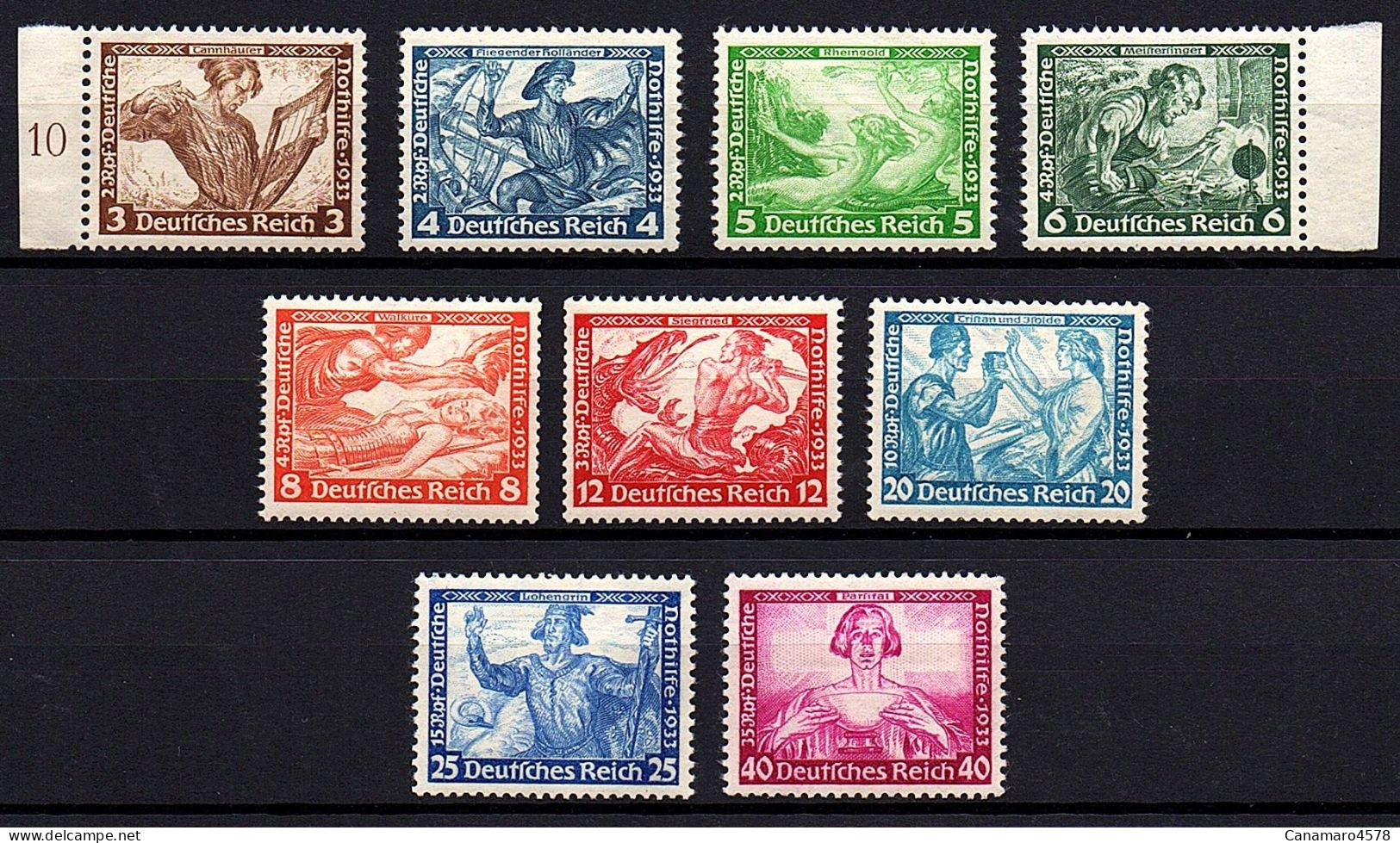 ALLEMAGNE - Drittes Reich 1933 - Opern Von Richard Wagner , N° 499** à  507** - Nuevos