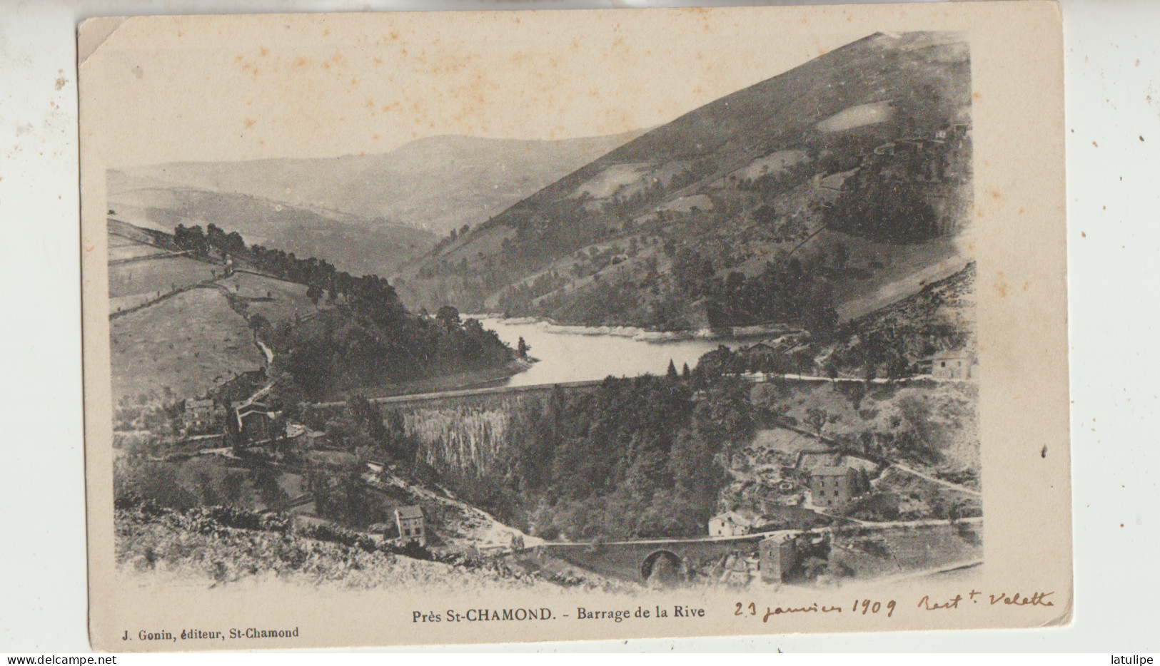 Pres De Saint-Chamond42  Carte Non Circulée  Le Grand Hotel -Le Barrage De La Rive - Mont Pilat